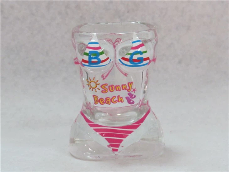 STOCK - Bikini Glass Mug Man Small Size
