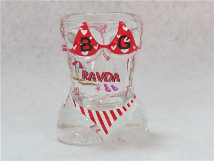 STOCK - Bikini Glass Mug Man Small Size