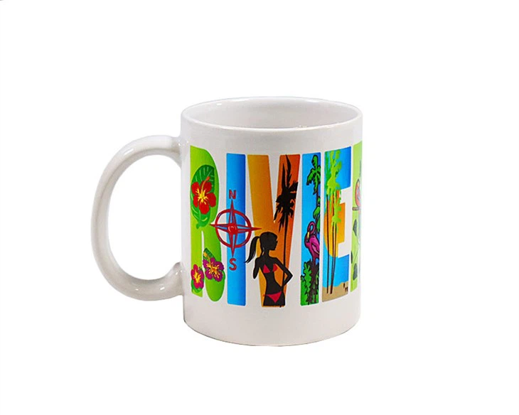 All White Ceramic Mug With Printed Design best
