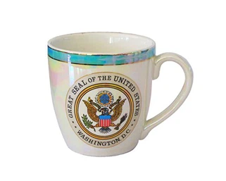 ספל קרמי מצופה אלקטרו צבעוני בקוטר- גדול